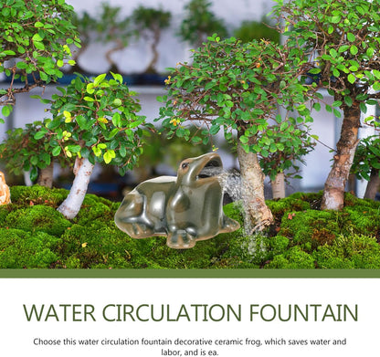 Yardwe frog water feature garden ornament designed for water circulation in decorative gardens