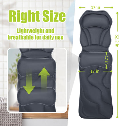 Bathland full body bath pillow for tub, lightweight and breathable design for ultimate comfort
