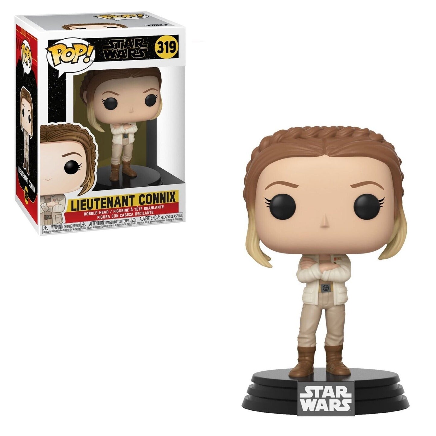 Funko Pop Star Wars Lieutenant Connix collectible figure with box featuring character design
