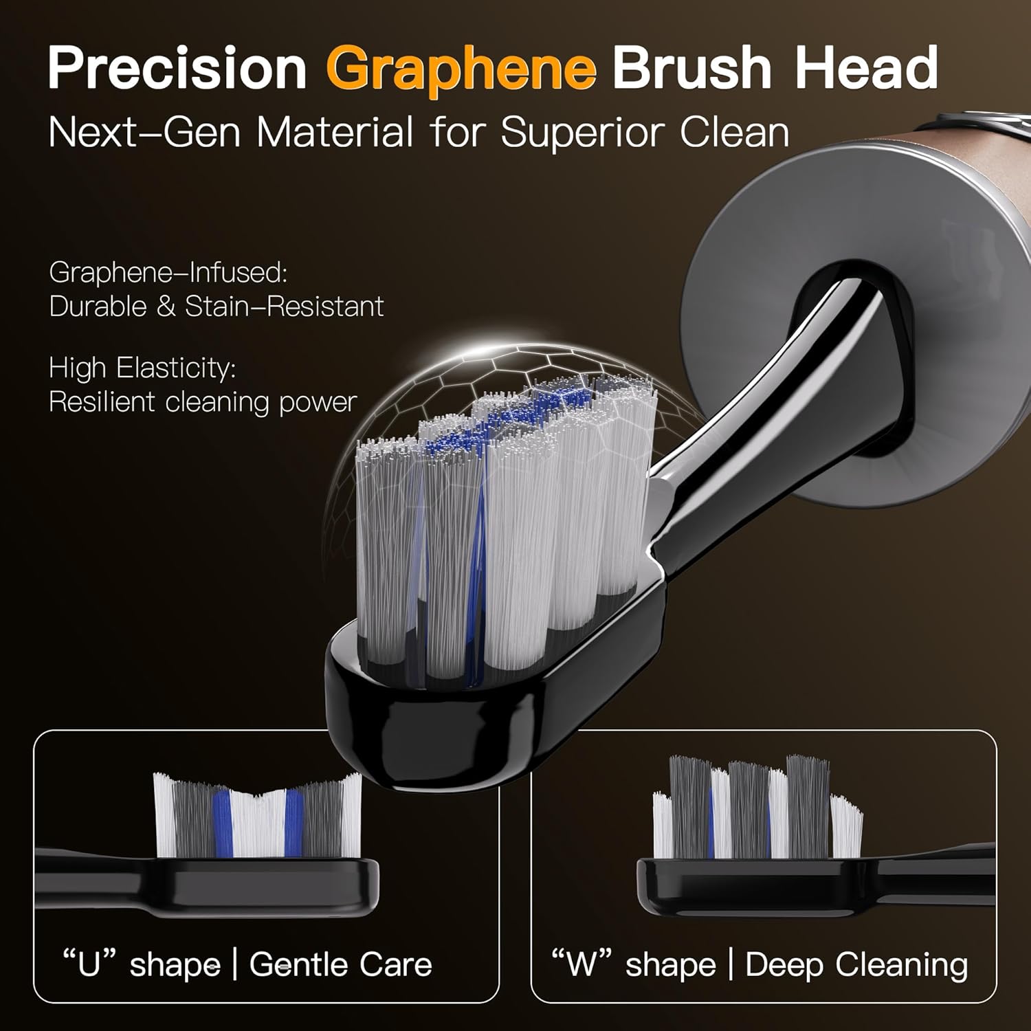 Graphene Sonic Toothbrush with Precision Brush Head for Superior Oral Care and Deep Cleaning