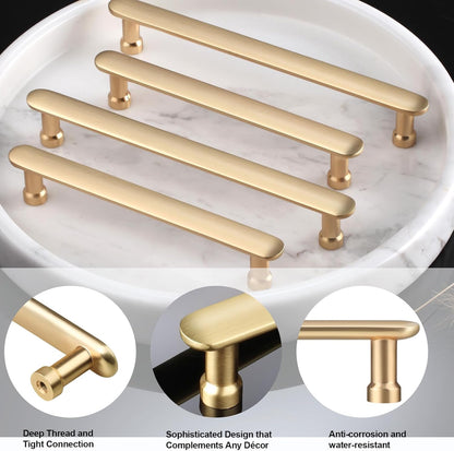 Aititan gold cabinet handles 96mm with deep thread and anti-corrosion design for any decor