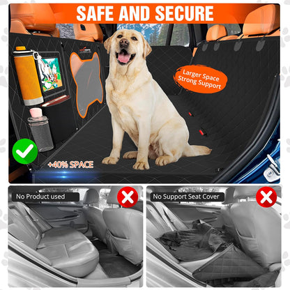 Loya Crafts heavy duty dog car seat cover providing strong support and extra space for pets during travel
