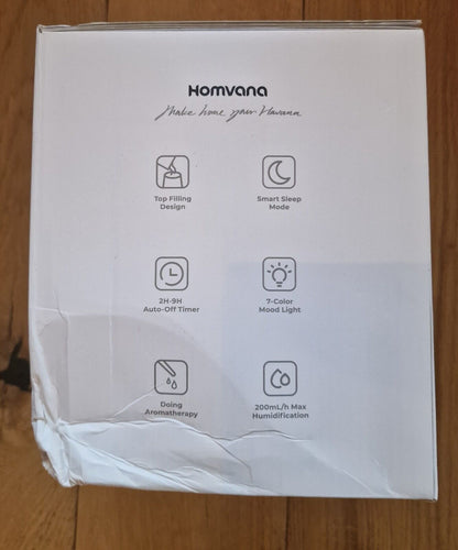 Homvana 3 in 1 humidifier diffuser with top filling design and 9-colour mood light features