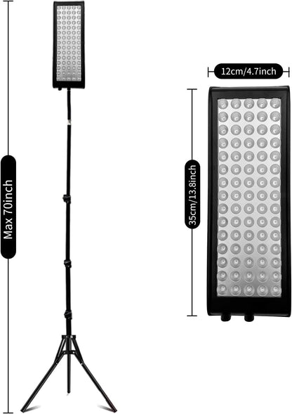 Cabpay infrared red light therapy lamp on an adjustable stand for home use and wellness treatments