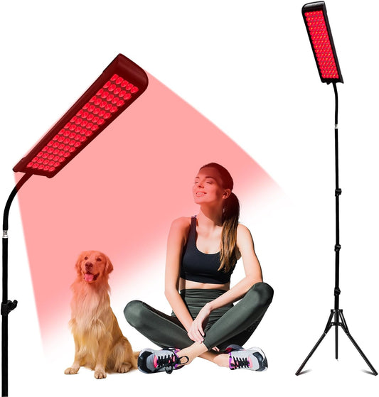 Cabpay infrared red light therapy lamp with flexible stand for pain relief and skincare use