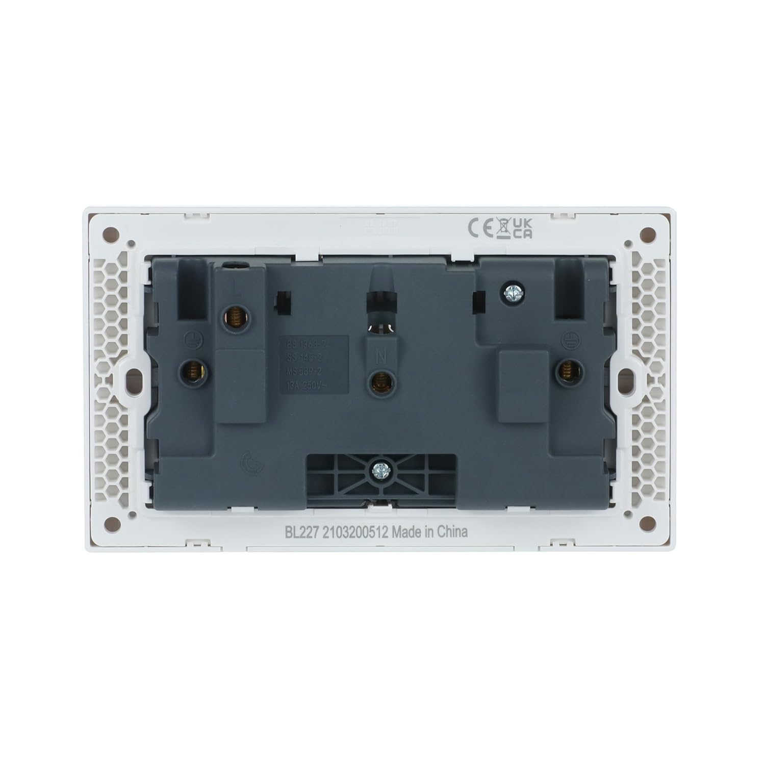 ABB Inora 2 gang switched socket with sleek design for modern home electrical needs