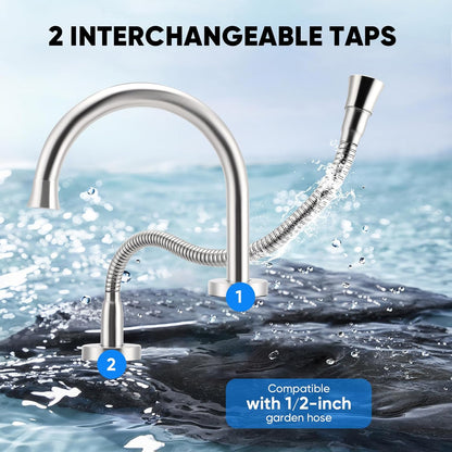 Nastopee instant hot water tap 220V with two interchangeable taps for flexibility in kitchen use