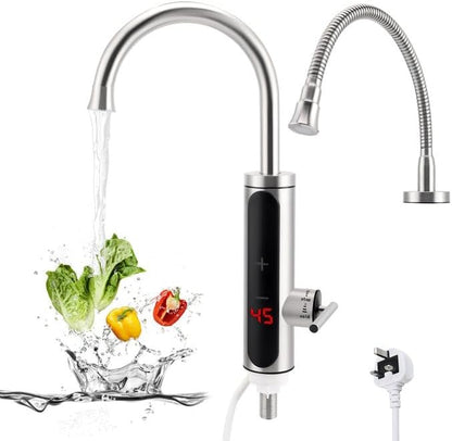 Nastopee instant hot water tap 220V with sleek design and flexible spray for quick kitchen use