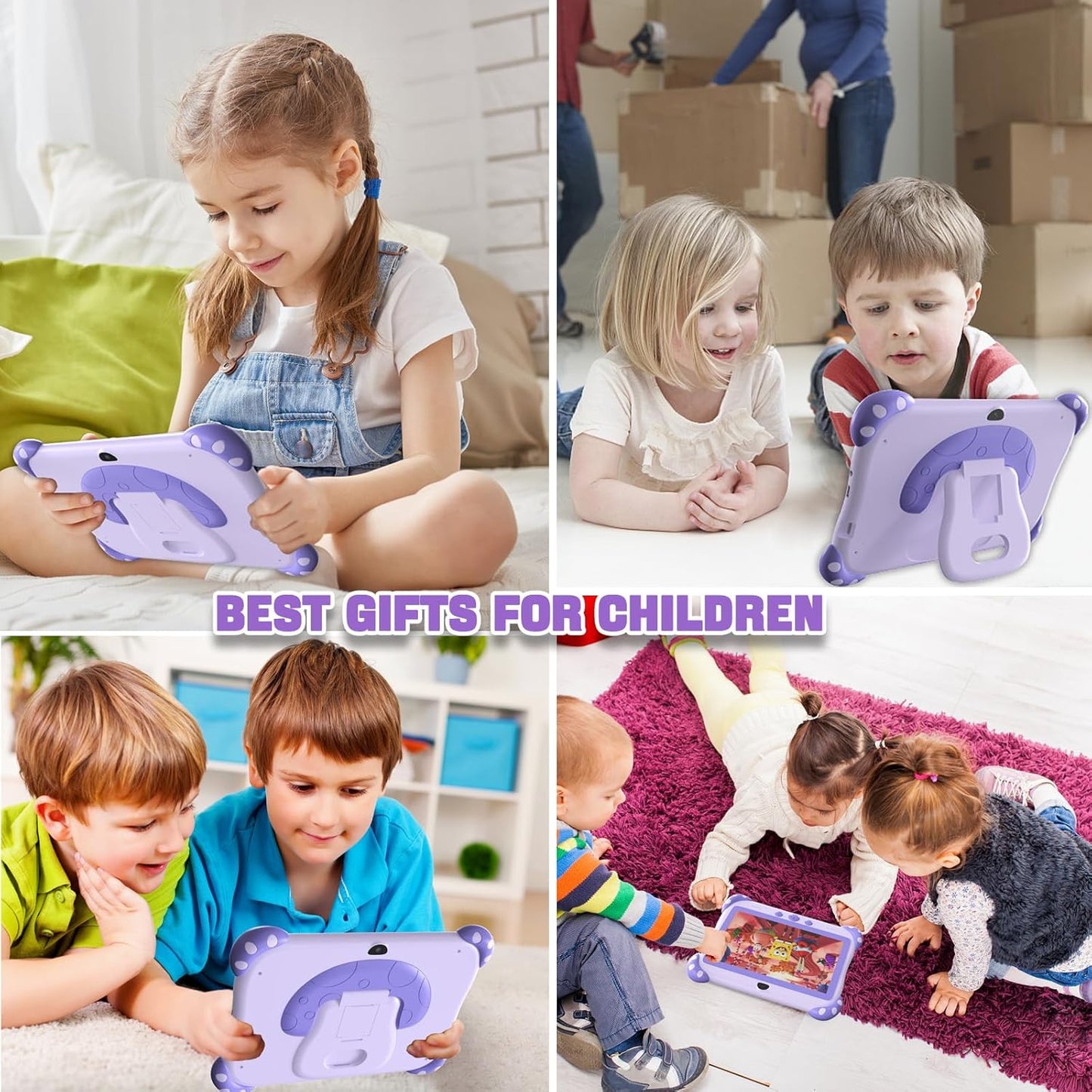 Ascrecem kids tablet with parental control ideal for educational games and fun activities