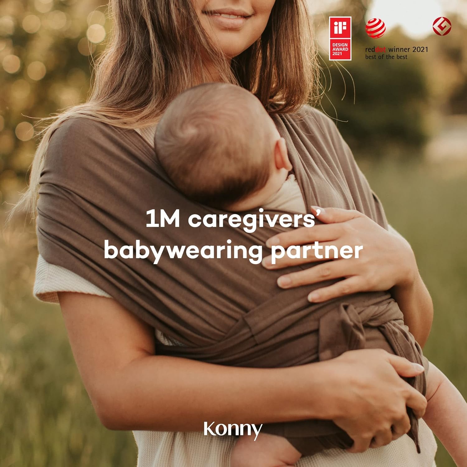Konny lightweight infant carrier for mums designed for comfort and ease of use while babywearing