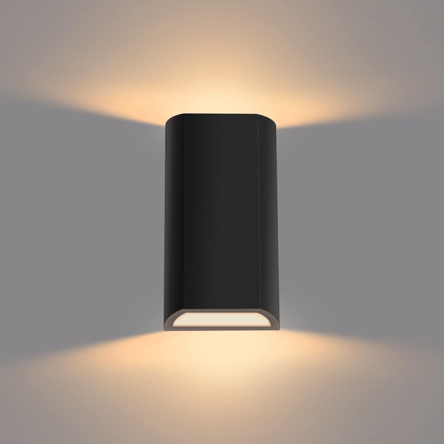 LED outdoor wall light up down in sleek black design, illuminating walls with modern style