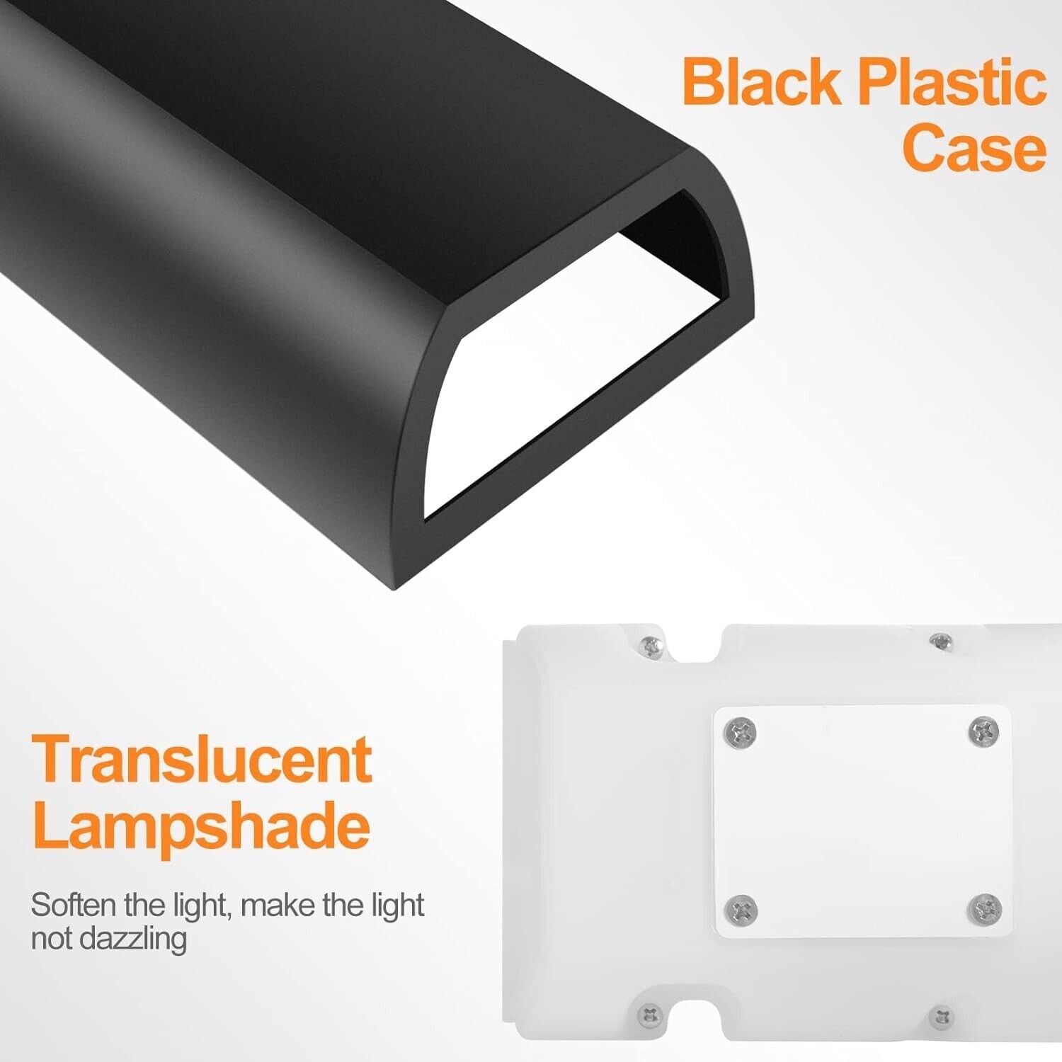 LED outdoor wall light up down in black plastic case with translucent lampshade for soft lighting