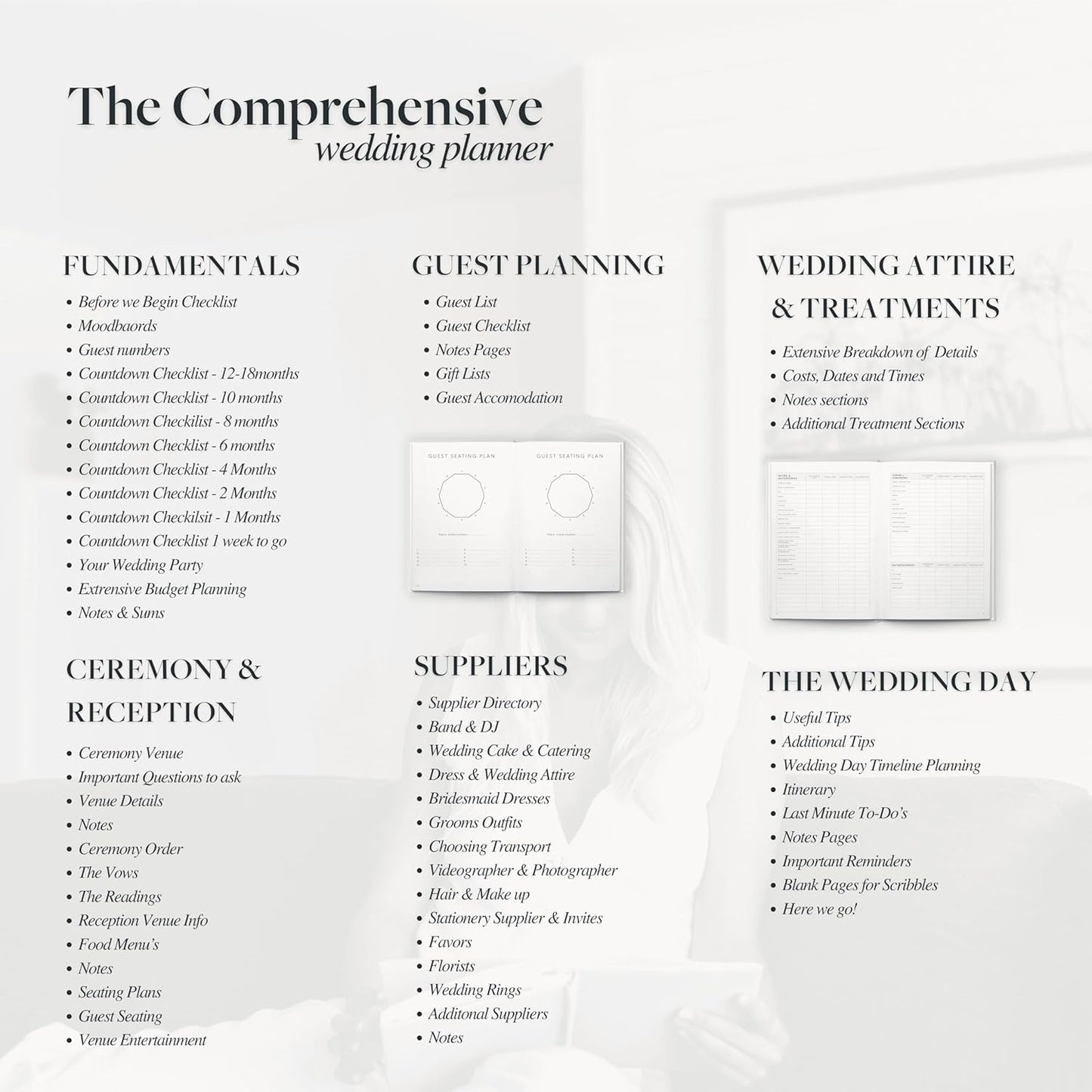 Scribble & Dot luxury wedding planner set with comprehensive planning sections and checklists for weddings
