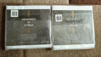 Pack of two Memories of China pillowcases with intricate designs and soft fabric for elegant bedding