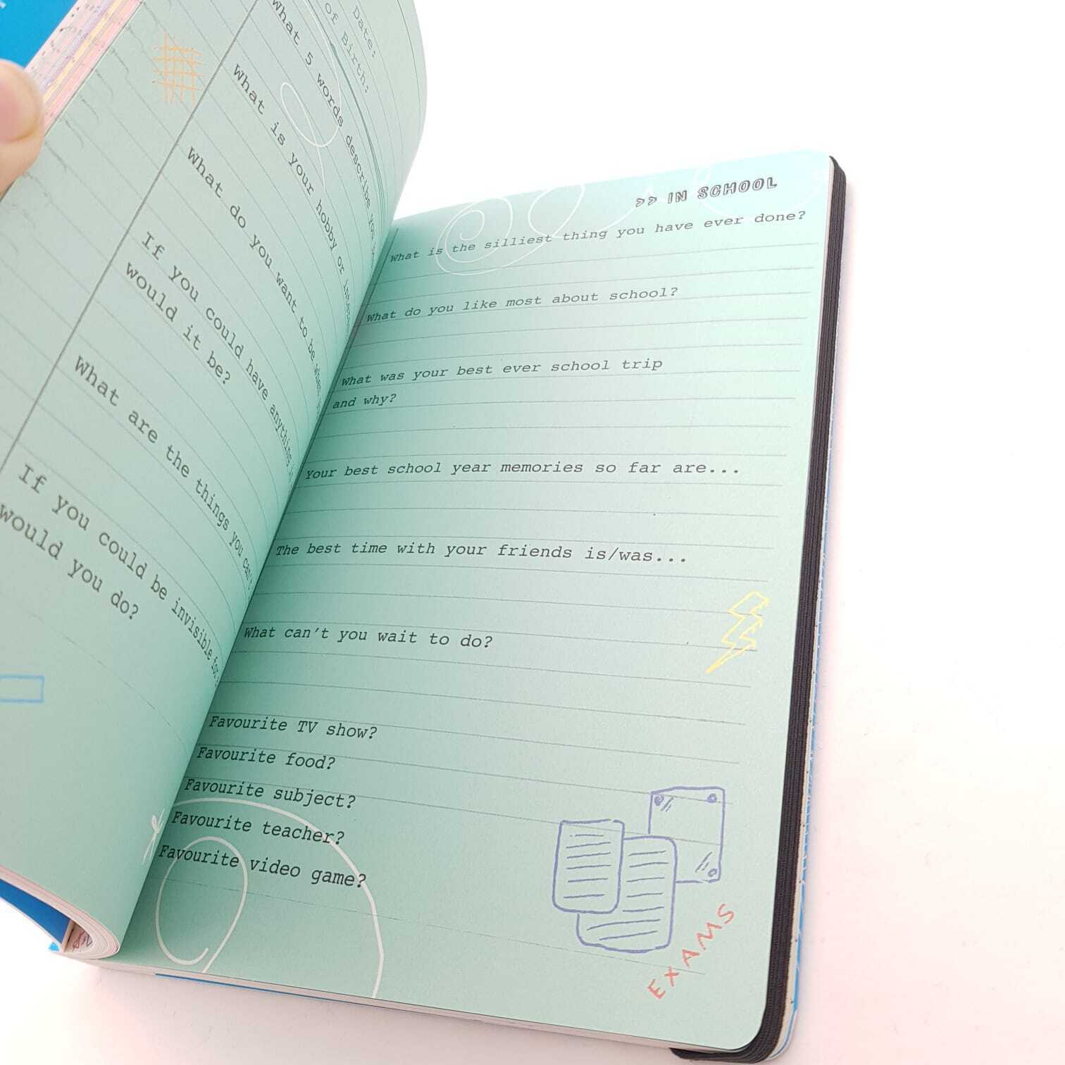 Interactive memory book for birthdays with engaging prompts for sharing special memories