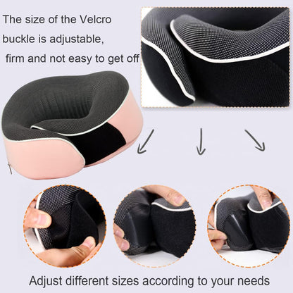 HAPPYBAG memory foam travel pillow with adjustable Velcro buckle for customised comfort