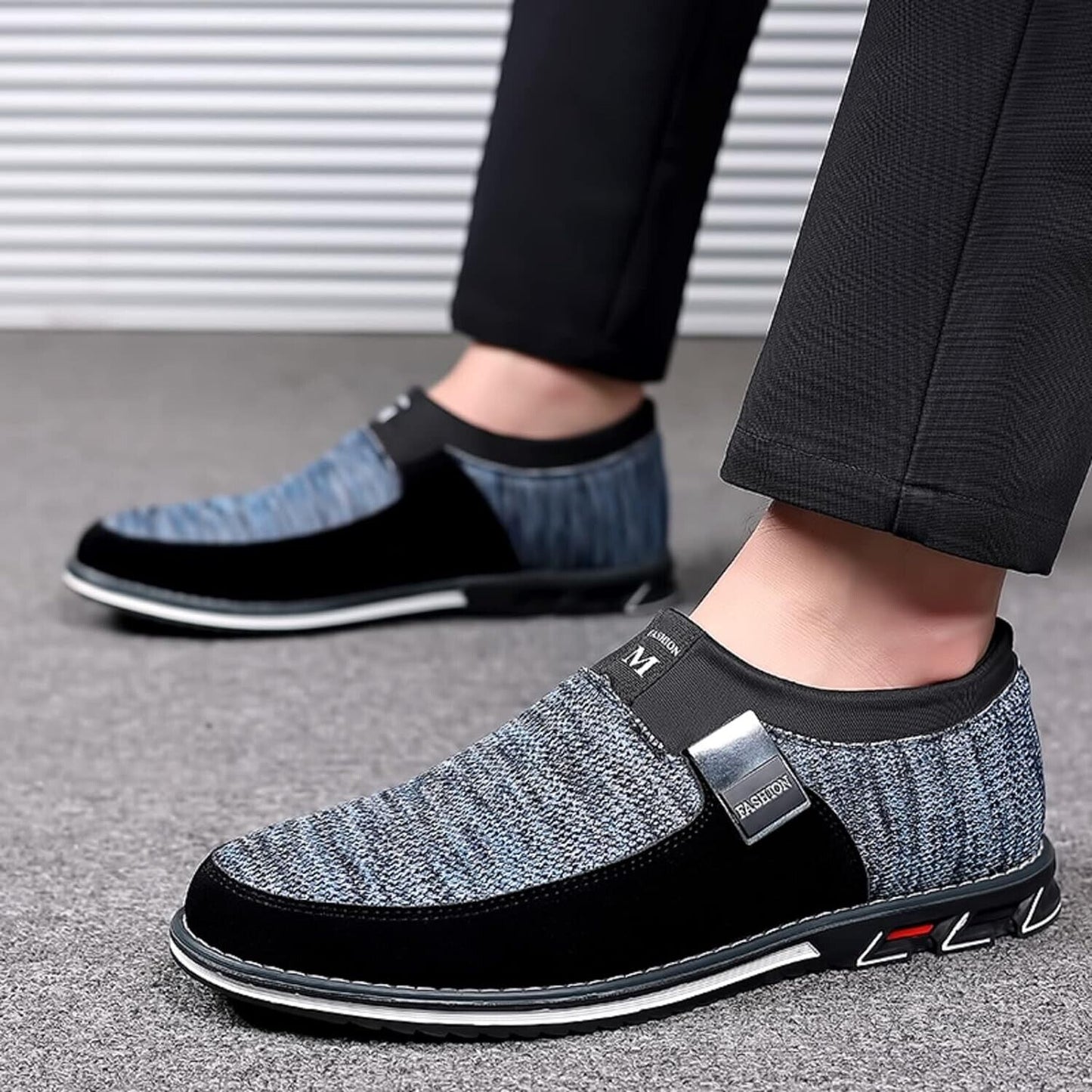 Stylish mens blue loafers UK 12.5 with a comfortable fit for casual wear