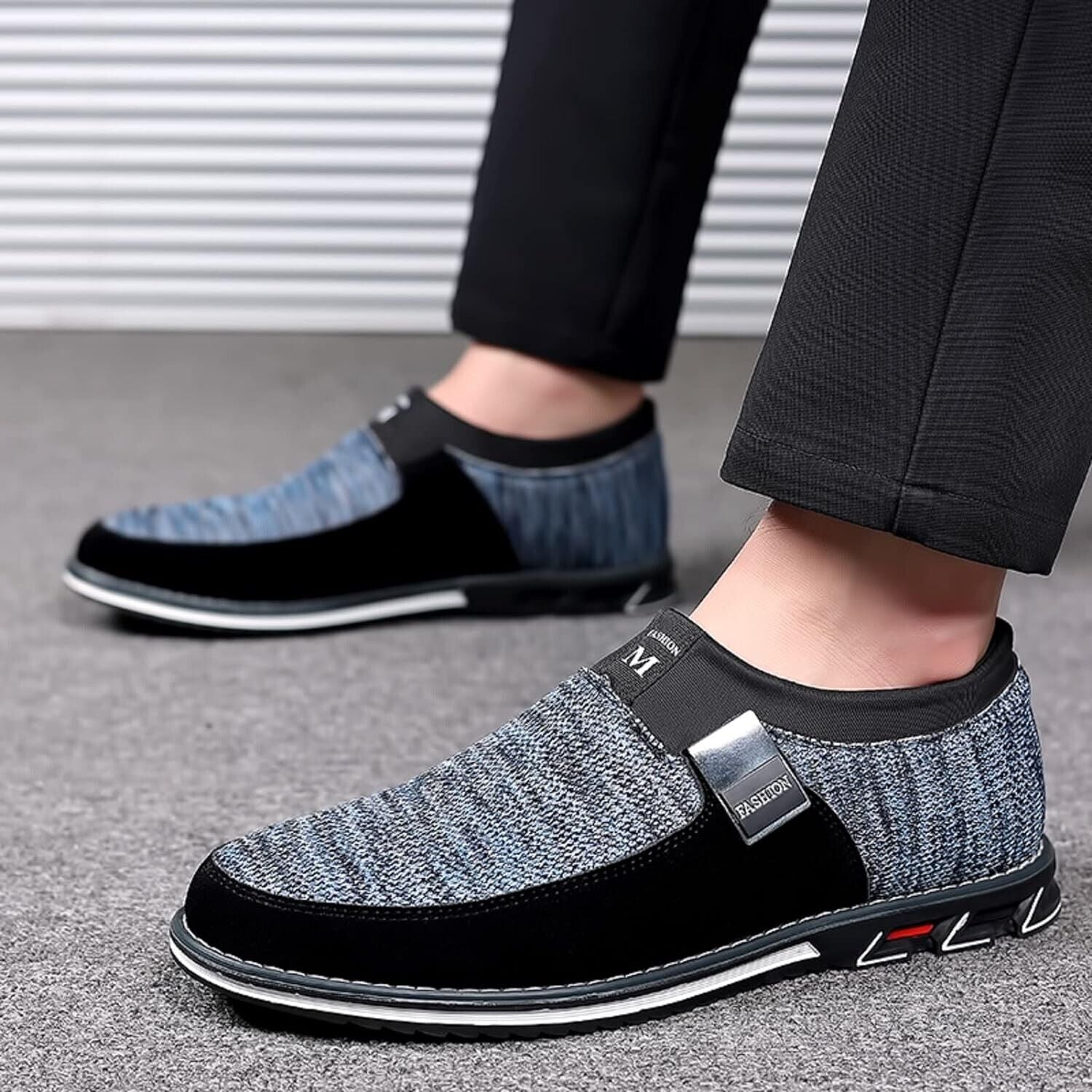 Stylish mens blue loafers UK 12.5 with a comfortable fit for casual wear