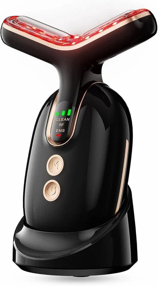 AOJIU microcurrent face lift device in sleek black design for facial rejuvenation and lifting