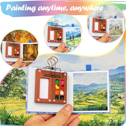 BLSFXROE mini watercolour paint set with portable design for painting anytime, anywhere