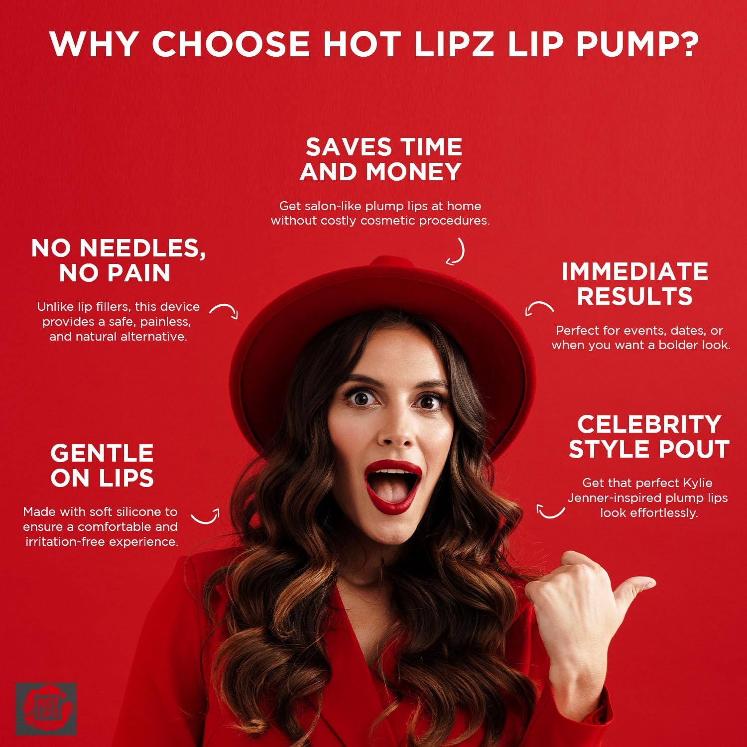 Miss Pouty Hot Lipz lip plumper device offers gentle, celebrity-style lip enhancement at home