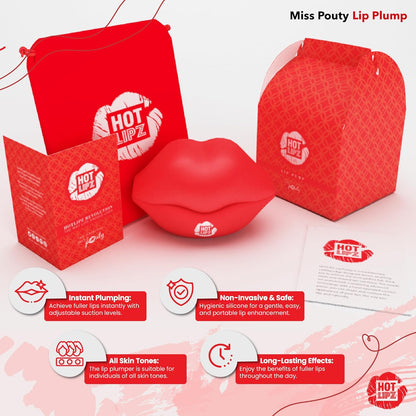 Miss Pouty lip plumper device for instant lip enhancement with adjustable suction levels