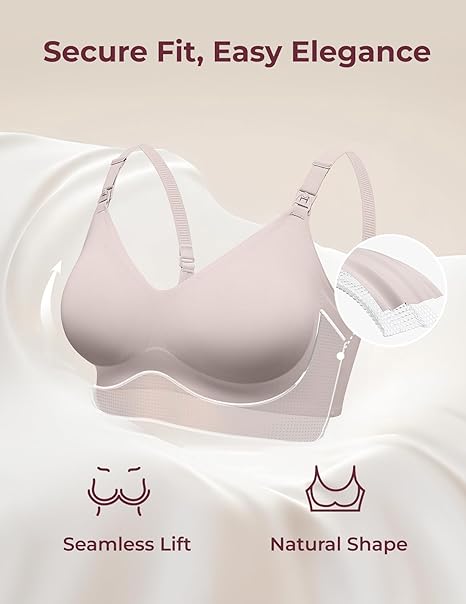 Momcozy Nursing Bras for Breastfeeding XXL with Seamless Lift and Natural Shape for Comfort