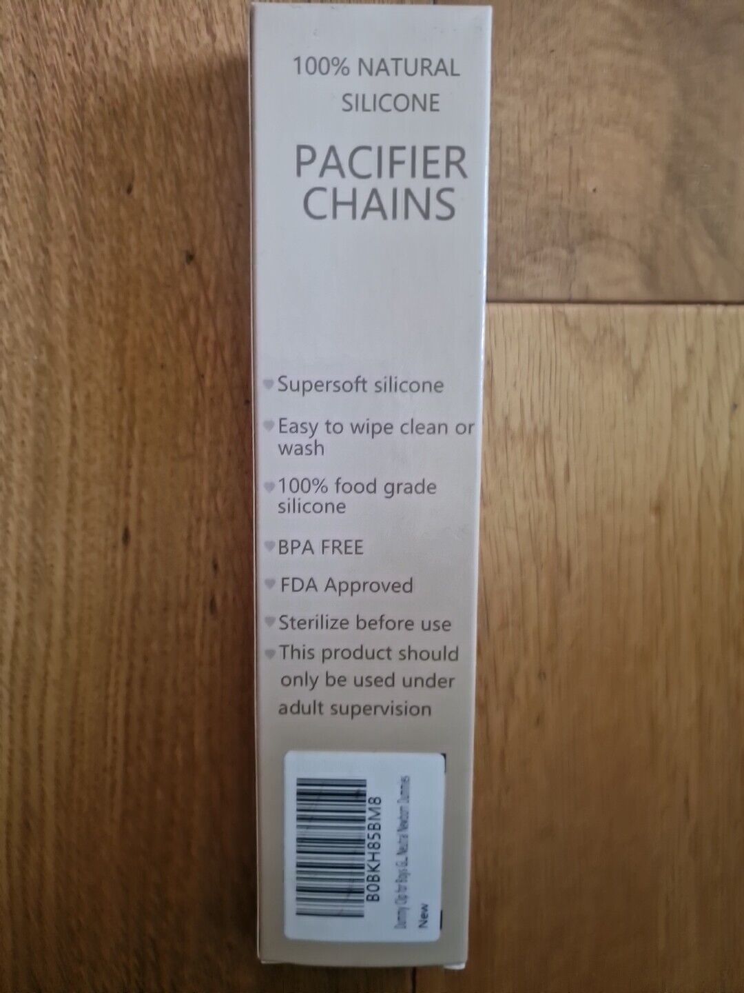 Pacifier chains made from 100% natural silicone, ideal dummy clips for babies, BPA-free and easy to clean