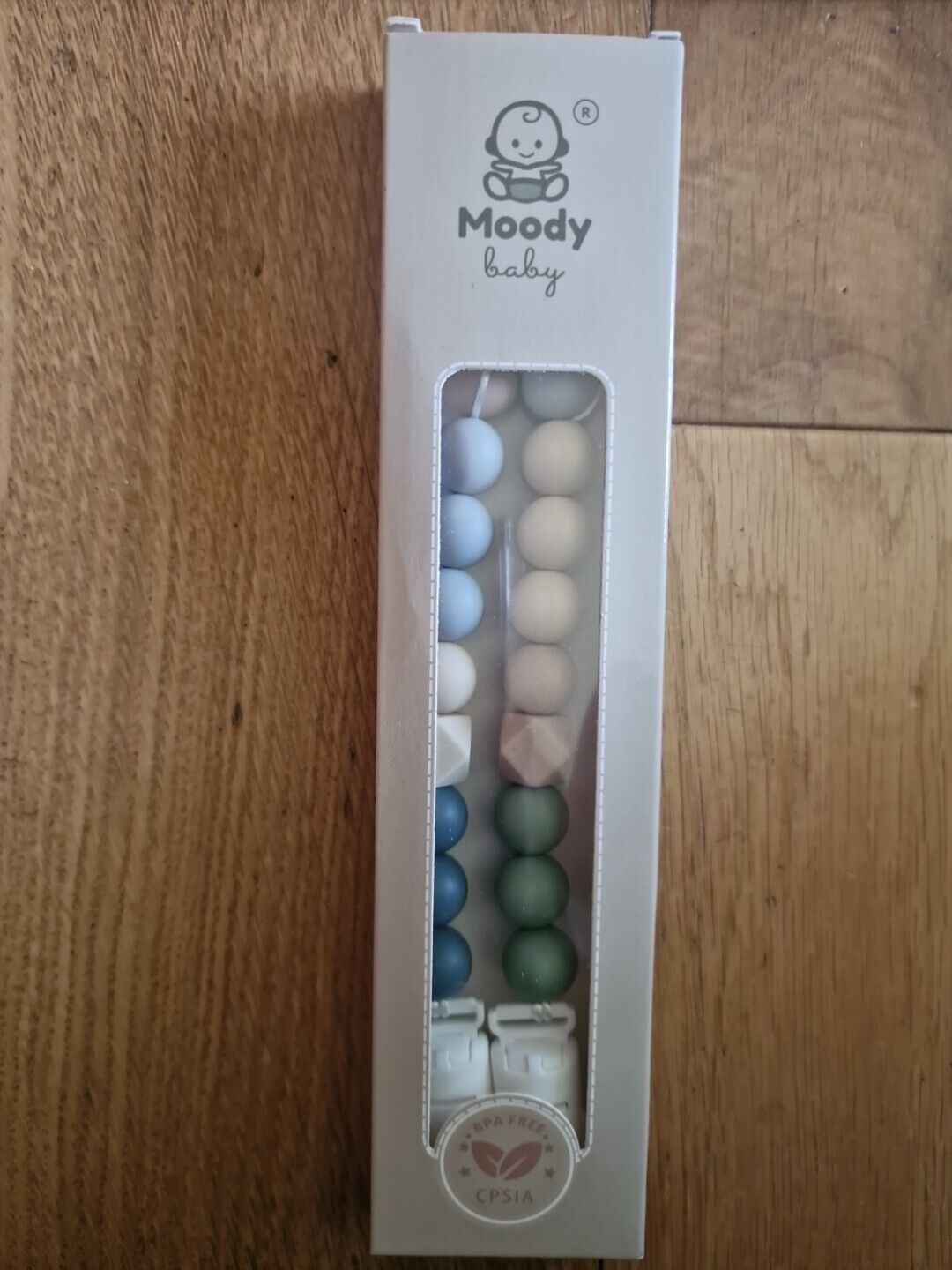 Moody Baby Stylish Dummy Clips for Babies in Soft Pastel Colours for Baby Accessories