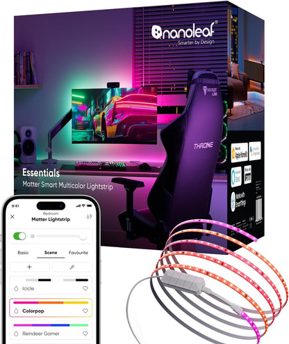 Nanoleaf Matter LED light strip with multicolour options for smart home lighting enhancement
