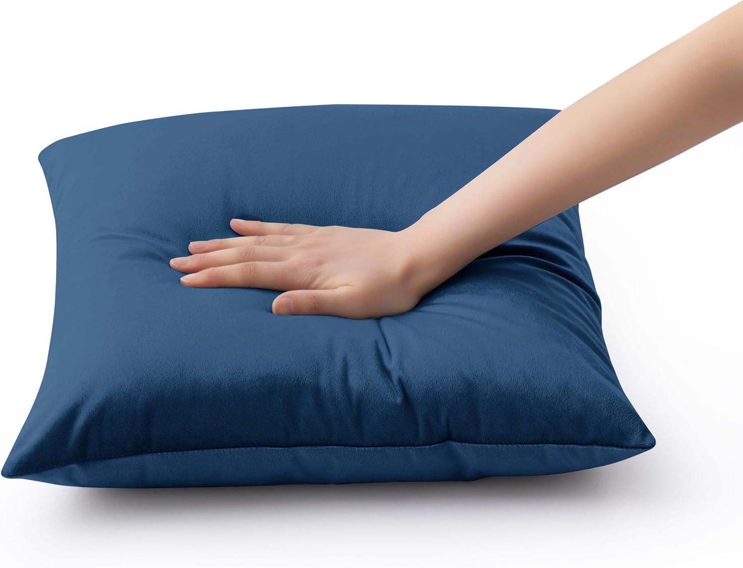 Soft navy crushed velvet cushion covers, ideal for adding luxury to your home decor