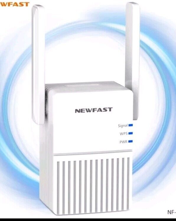 NEWFAST WiFi repeater 2.4GHz 300Mbps with dual antennas for enhanced wireless coverage