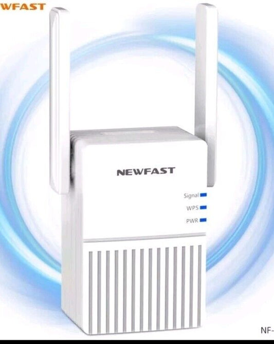 NEWFAST WiFi repeater 2.4GHz 300Mbps with dual antennas for enhanced wireless coverage
