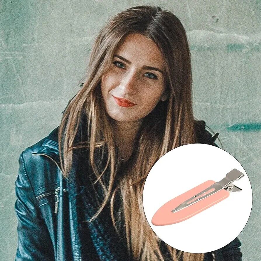No bend hair clips set in pink, perfect for securing hairstyles without damage or slipping