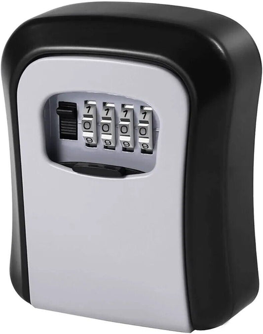 Outdoor key safe box with a secure combination lock for safe key storage
