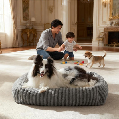 Pawk small dog bed waterproof cover in grey, providing comfort and durability for pets.