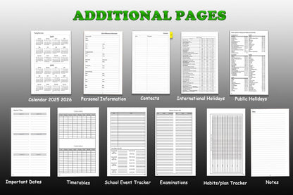 YHH Personal Diary Refill 2025 2026 with additional pages for organisation and planning