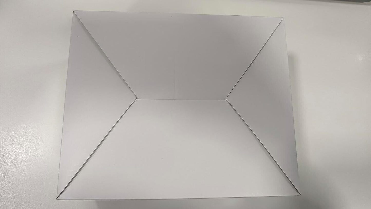 Top view of an unbranded white box for the Phomemo M220 portable barcode printer