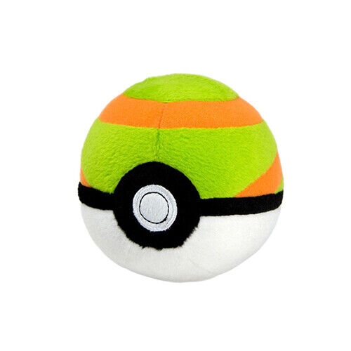 Tomy Nest Ball plush toy with vibrant green and orange stripes for outdoor and indoor fun