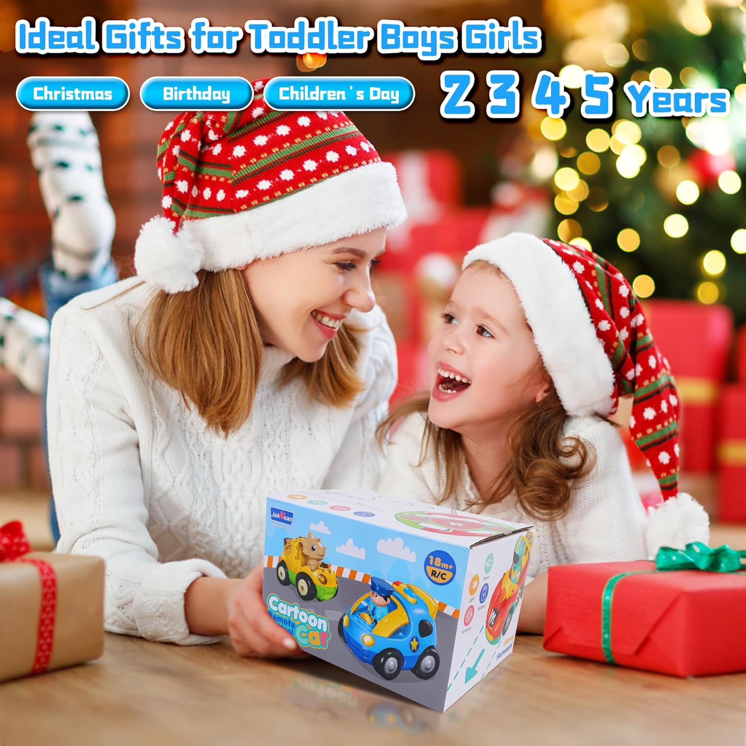 Zendstanding police remote control car for kids designed as a fun gift for toddlers and young children