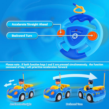 Zendstanding police remote control car for kids with easy-to-use controls for fun playtime