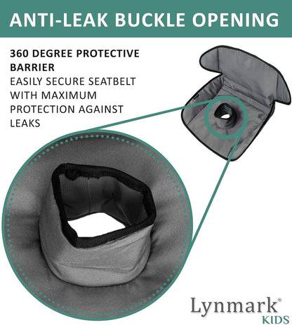 Lynmark potty training car seat protector with 360-degree leak-proof barrier for child safety