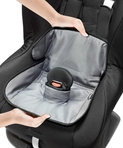 Lynmark potty training car seat protector being installed for mess-free travel with toddlers