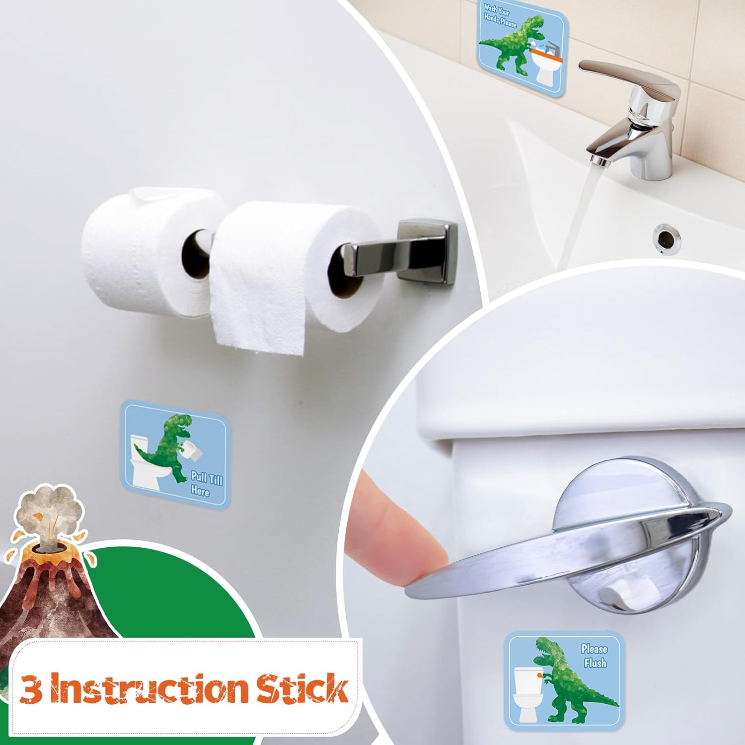 WERNNSAI potty training chart for toddlers with fun instructions for bathroom use