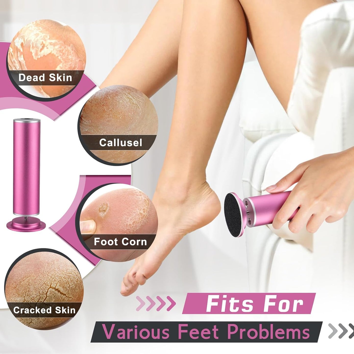 Romyse professional pedicure tool with sandpaper discs for smooth and healthy feet