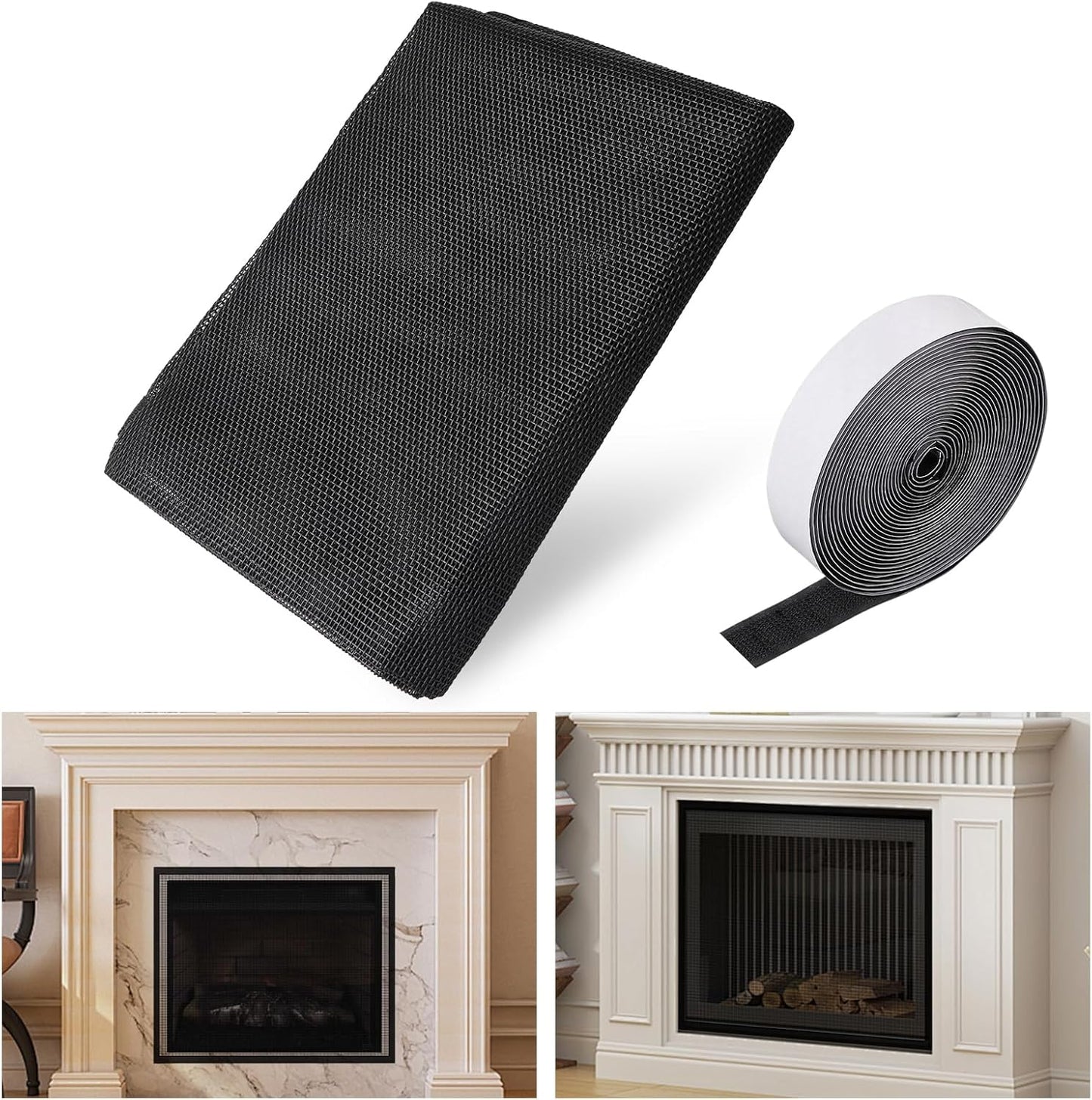Les-Theresa PVC mesh fireplace cover for added safety and style in any home interior