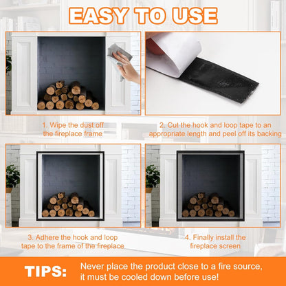 Step-by-step guide to installing a PVC mesh fireplace cover for easy fireplace safety