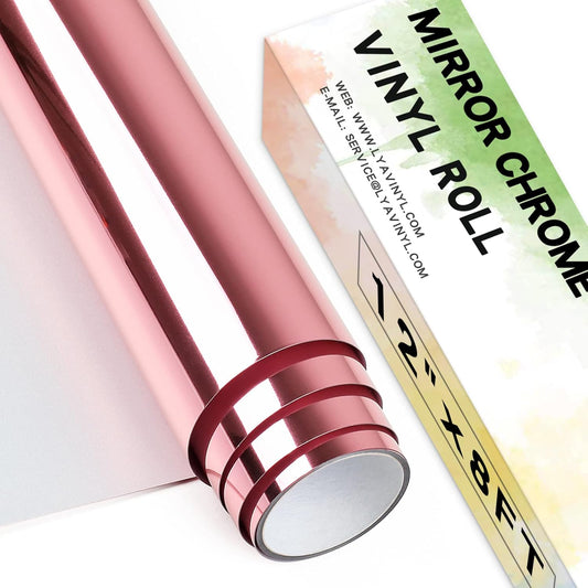 Lya Vinyl rose gold chrome vinyl roll in 12x8 feet size, perfect for crafting and DIY projects