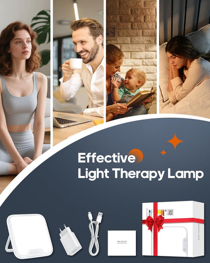 AJVV SAD lamp 10000 Lux for effective light therapy, ideal for home use in various settings