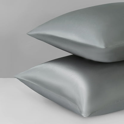 Bedcozy Grey Satin Pillowcase for Hair and Skin for a Luxurious Sleep Experience